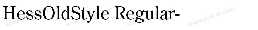 HessOldStyle Regular字体转换